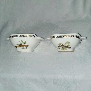 Longchamp Set of Two Rare Vintage Fish Design Bowls